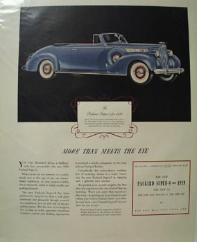 Packard More Than Meets the Eye Ad 1939