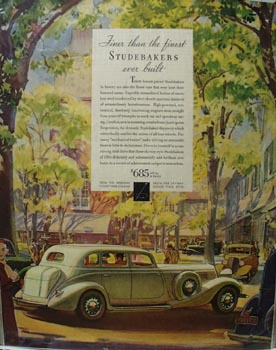 Studebaker Finer Than the Finest Ad 1934
