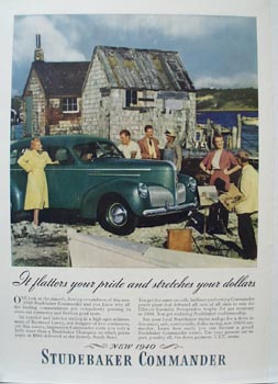 Studebaker Flatters Your Pride Ad 1939