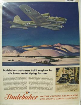 Studebaker Builds Engines for Boeing Ad 1944