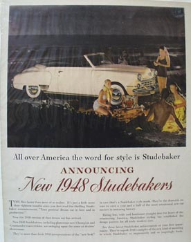 Studebaker Word for Style Ad 1948