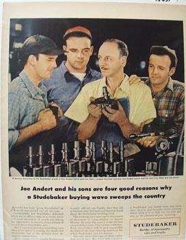 Studebaker's Joe Andert & Sons Ad 1950