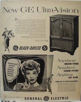 G. E. Ultra Vision & Lucille Ball Ad 1952