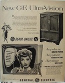 G. E. Ultra Vision & Lucille Ball Ad 1952