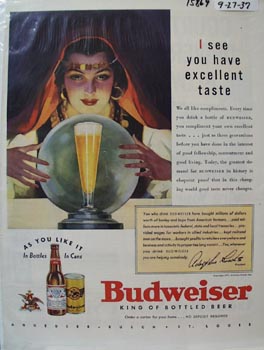 Budweiser Have Excellent Taste Ad 1937