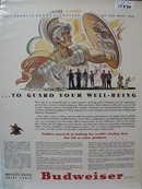 Budweiser Guard Your Well Being Ad 1942