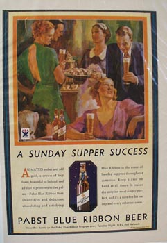 Pabst Sunday Supper Success Ad 1934