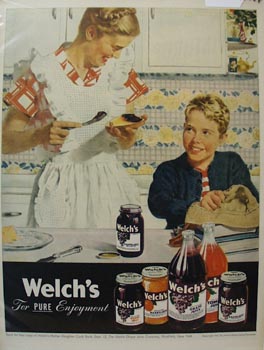 Welch's Grapelade Mother & Son Ad 1947
