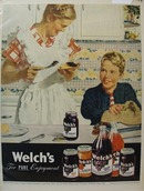 Welch's Grapelade Mother & Son Ad 1947
