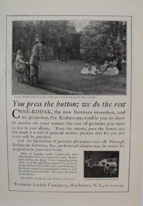 Eastman Kodak Press the Button Ad 1924