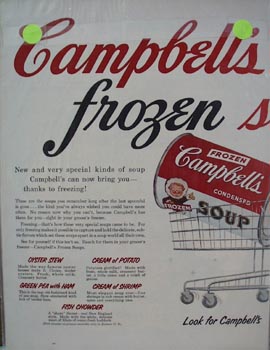 Campbell's Soups Now Frozen Soups Ad 1955