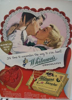 Whitman's Valentine Ad 1950