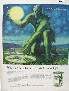 Green Giant Peas Ad 1961
