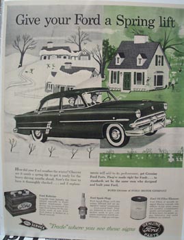 Ford Parts Give Your Ford Spring Lift Ad 1954