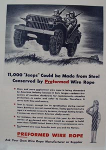 Preformed Wire Rope Demanded by Industry Ad 1941