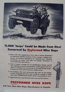 Preformed Wire Rope Demanded by Industry Ad 1941