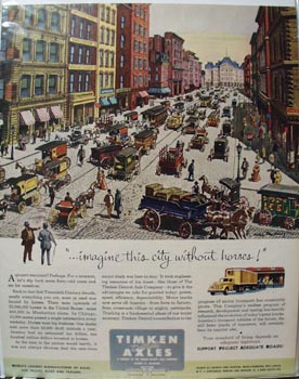 Timken Axle Imagine this City Ad 1952