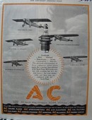 A C Spark Plug New York to Paris Ad 1927