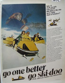 Ski-Doo Snowmobile Go One Better Ad 1969