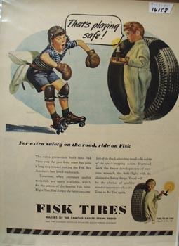 Fish Tire Playing Safe Ad 1945