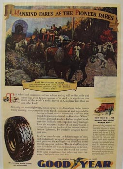 Good Year Tire Mankind Fares Ad 1937