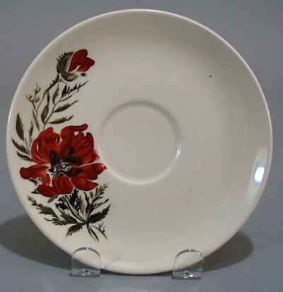Hand Painted Poppies Cup Saucer