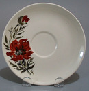 Hand Painted Poppies Cup Saucer