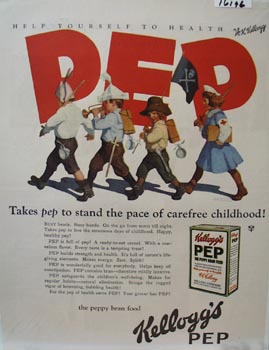 Kellogg's Pep Carefree Childhood Ad 1926