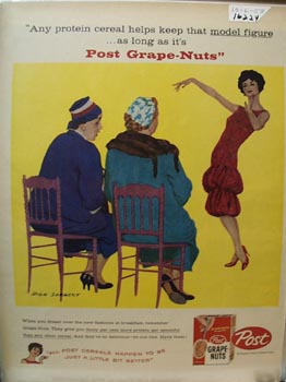 Post Grape Nuts Model Figure Ad 1958