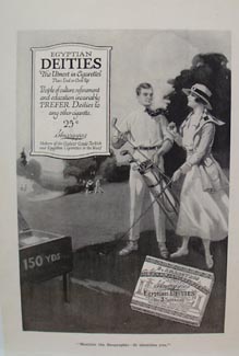 Deities Cigarettes Golfing Ad 1917