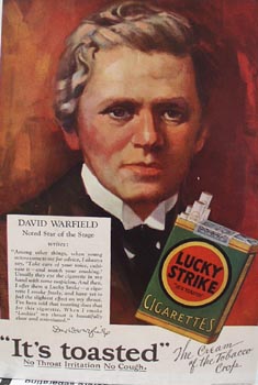 Lucky Strike David Warfield Ad 1928