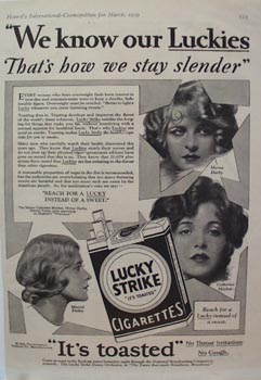 Lucky Strike Darby-Moylan-Finley Ad 1929