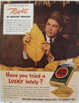 Lucky Strike Fred Evans Ad 1939