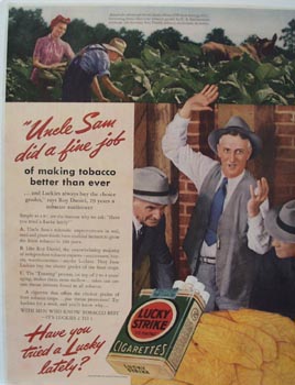 Lucky Strike Uncle Sam Did Fine Job Ad 1940