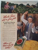 Lucky Strike Uncle Sam Did Fine Job Ad 1940