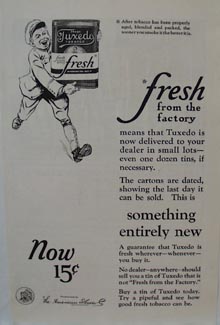 Tuxedo Pipe Tobacco Ad 1924