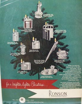 Ronson Christmas Ad 1949