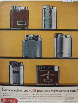 Ronson Solves Gift Problems Ad 1957
