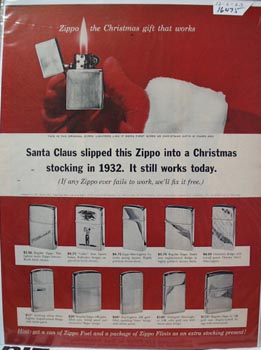 Zippo Lighter Christmas Ad 1963