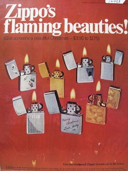 Zippo Christmas Ad 1969