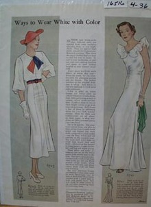 Butterick Dress Patterns Wear White Ad 1936