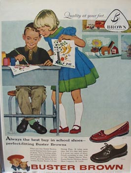 Buster Brown Always Best Buy Shoes Ad 1958