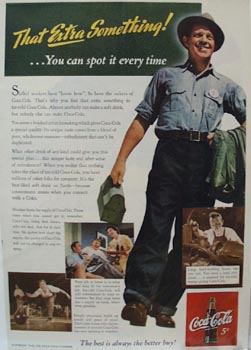 Coca-Cola That Extra Something Ad 1942