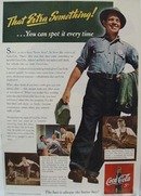 Coca-Cola That Extra Something Ad 1942