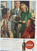 Coca-Cola Hospitality in Your Hands Ad 1947