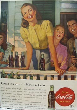 Coca-Cola Come on Over Ad 1947