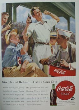 Coca-Cola Stretch & Refresh Ad 1948