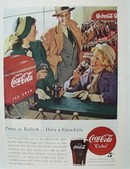 Coca-Cola Family At Soda Fountain Ad 1948