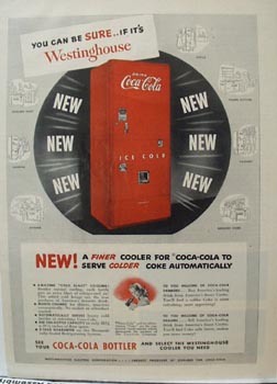 Coca- Cola & Westinghouse Ad 1949