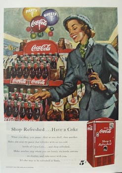 Coca-Cola When Shopping Ad 1949